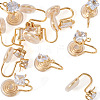 12Pcs 6 Styles Brass Micro Pave Clear Cubic Zirconia Ear Cuff Findings KK-TA0003-24-2