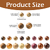 160Pcs 8 Colors Natural Wood Beads WOOD-YW0001-88-3