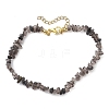 Natural Ice Obsidian Anklets AJEW-AN00592-08-1