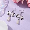 Handmade Glass Seed & Acrylic Beads Bowknot Dangle Earrings EJEW-MZ00298-03-2