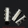 3-strands Brass Magnetic Slide Lock Clasps LS-E214-S-NR-3