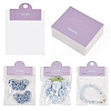 100Pcs Folding Flower Printed Paper Display Header Cards CDIS-TA0001-46B-1