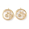 Real 18K Gold Plated Brass Micro Pave Clear Cubic Zirconia Pendants ZIRC-Z007-22E-1