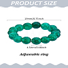 1Pc Natural Jade Stretch Finger Rings for Women RJEW-LP0001-08C-2