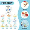 20Pcs 10Colors Glass Beaded Pendants FIND-TA0009-21-4