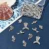 48Pcs 6 Styles Tibetan Style Alloy Pendant DIY-FS0005-72-8