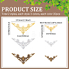 120Pcs 6 Styles Iron Filigree Joiners Links IFIN-PH0002-34-2