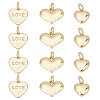12Pcs 3 Style Brass Pendants KK-FH0002-50-1