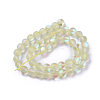 Synthetic Moonstone Beads Strands G-F142-6mm-14-2