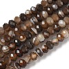 Natural Banded Agate Beads Strands G-D344-A34-04-3