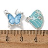 Alloy Rhinestone & Enamel Pendants PALLOY-F312-01S-3