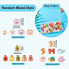 45Pcs 3 Styles Luminous Transparent Resin Marine Organism Ornaments DJEW-TA0001-23-4