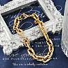 304 Stainless Steel Cable Chain Bracelets for Women Men BJEW-F488-33G-2