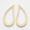 Smooth Surface Alloy Open Back Bezel Pendants PALLOY-S117-133-1