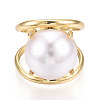 Brass Cuff Rings for Women KK-T074-01G-2