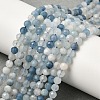 Natural Aquamarine Beads Strands G-A276-C09-4mm-02-2