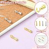 4Pcs 2 Colors Brass Micro Pave Clear Cubic Zirconia Fold Over Clasps KK-CJ0004-37-3