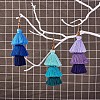 3Pcs Colorful Tassel Keychain Handmade Boho Keychain Personalized Bag Charm Tassel Keychain for Women JX282B-4