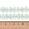 Transparency Electroplate Glass Beads Strands GLAA-T023-39A-08-4