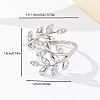 Brass Micro Pave Cubic Zirconia Finger Rings for Women FU0623-6-2