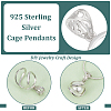 1Pc Sterling Silver Pendant Cabochon Setting STER-BC0002-52-4