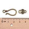 Alloy Hook and Eye Clasps X-PALLOY-2781-AB-FF-3