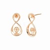 Brass Stud Earring Findings KK-S364-141-2