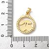 Brass Micro Pave Cubic Zirconia Pendants LS-KK-P320-09B-G-3