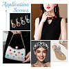 70Pcs 7 Colors Heart Sew on Rhinestones GLAA-AR0001-84-5