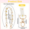 Polyester Woven Flower Wrist Strap Lanyard HJEW-WH20010-03G-01-2