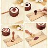 Brass Wax Seal Stamps with Wood Handle AJEW-WH0412-0173-3