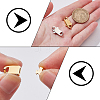 2Pcs 2 Colors 304 Stainless Steel Bayonet Clasps STAS-WR0001-43-3