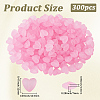 300Pcs 3 Bags Transparent Frosted Acrylic Beads FACR-PA0001-02B-2