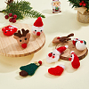 9Pcs 9 Styles Christmas Wool Needle Felting Crafts AJEW-FH0005-27-4