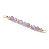 12Pcs 12 Styles Constellation Natural Mixed Stone Faceted Round Beaded Connector Charms PALLOY-JF04686-6