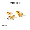 Elegant 304 Stainless Steel Bowknot Stud Earrings CR5364-3-1