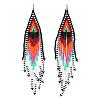 Bohemian Handwoven Glass Beaded Dangle Earrings IB9205-5