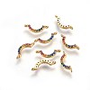 Brass Cubic Zirconia Links ZIRC-E162-13-3