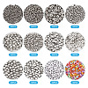 1550Pcs 12 Style Plating ABS & CCB Plastic Beads FIND-TA0002-43-3
