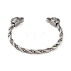 Viking 304 Stainless Steel Open Cuff Bangles for Men BJEW-U001-07F-G-3