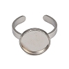 304 Stainless Steel Cuff Ring Components STAS-D372-07P-04-2