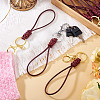 10Pcs 2 Colors Eco-Friendly Korean Waxed Polyester Cord Keychains KEYC-TA00034-7