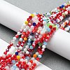 Opaque Solid Color Electroplate Glass Beads Strands LS-EGLA-A039-P4mm-A16-4