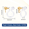 Transparent U Type Alloy Ear Clip PALLOY-PH0012-72-2