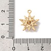 Brass Micro Pave Clear Cubic Zirconia Pendants KK-M294-07G-02-3