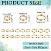450Pcs 3 Style 304 Stainless Steel Split Rings STAS-ME0002-60-2