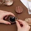 2-Slot Round Wood Ring Storage Boxes CON-HY0001-05E-3