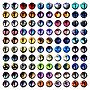 Printed Transparent Glass Cabochons GL-CBAA22A-13-4
