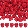 100Pcs Dyed Synthetic Coral Carved Beads CORA-SC0001-14-1