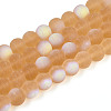 Frosted Transparent Glass Beads Strands LS-GLAA-T032-T8mm-MBB08-1